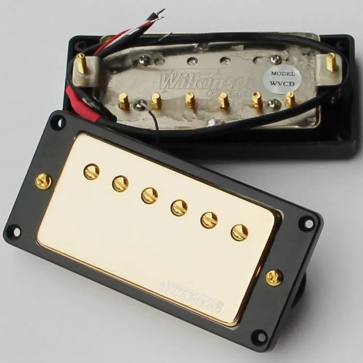 NEW Wilkinson HOT GOLD Humbucker Pickup SET Neck Bridge MWCHB BK