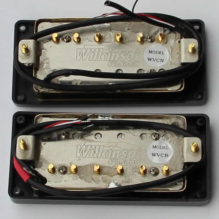 NEW Wilkinson HOT GOLD Humbucker Pickup SET Neck Bridge MWCHB BK