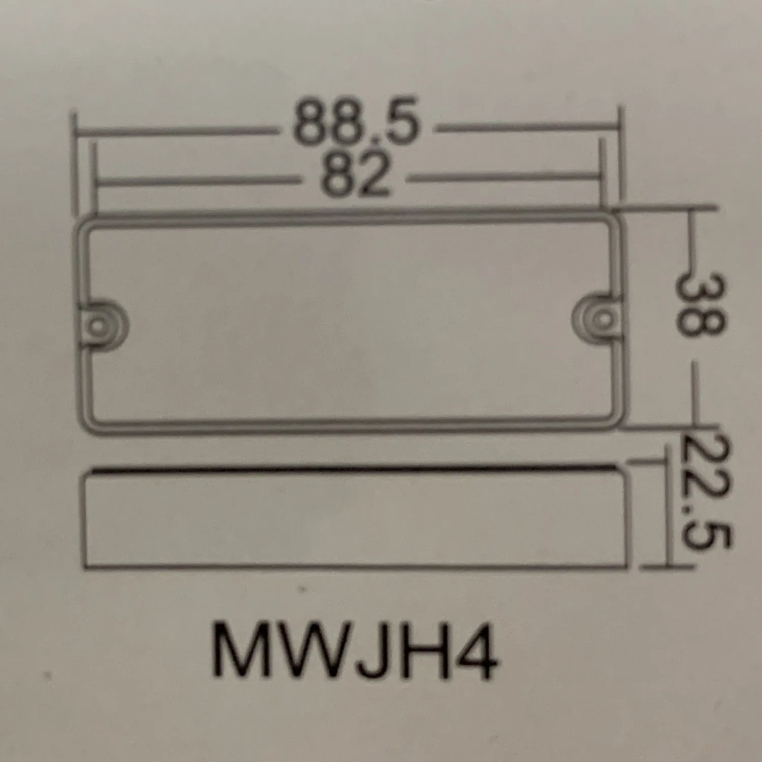 Wilkinson 4 String J Bass Pickup Soap Bar style MWJH4