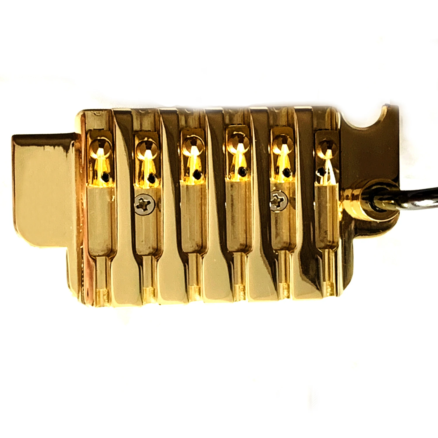 Non locking Tremolo Bridge in Gold with brass block and brass saddle