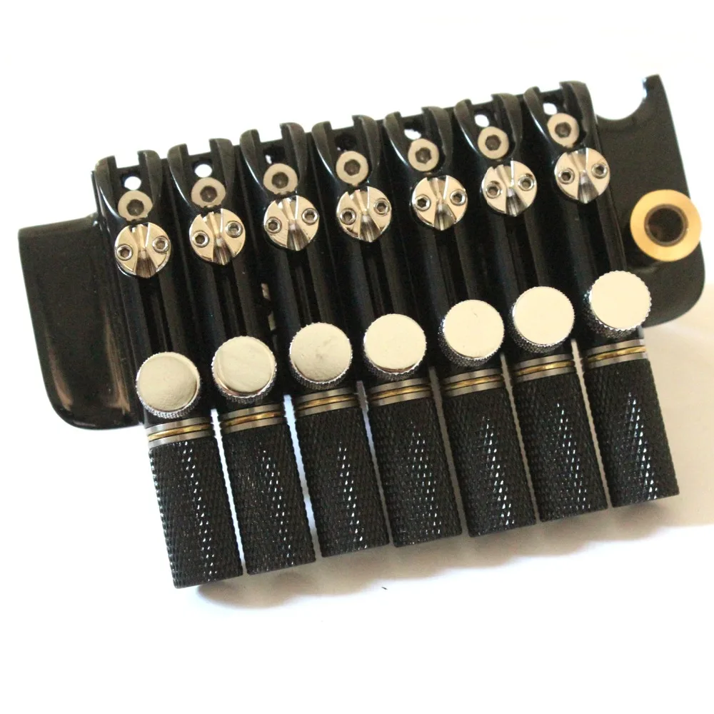 7 Strings Headless Guitar Fanned Fret Tailpiece Tremolo Bridge