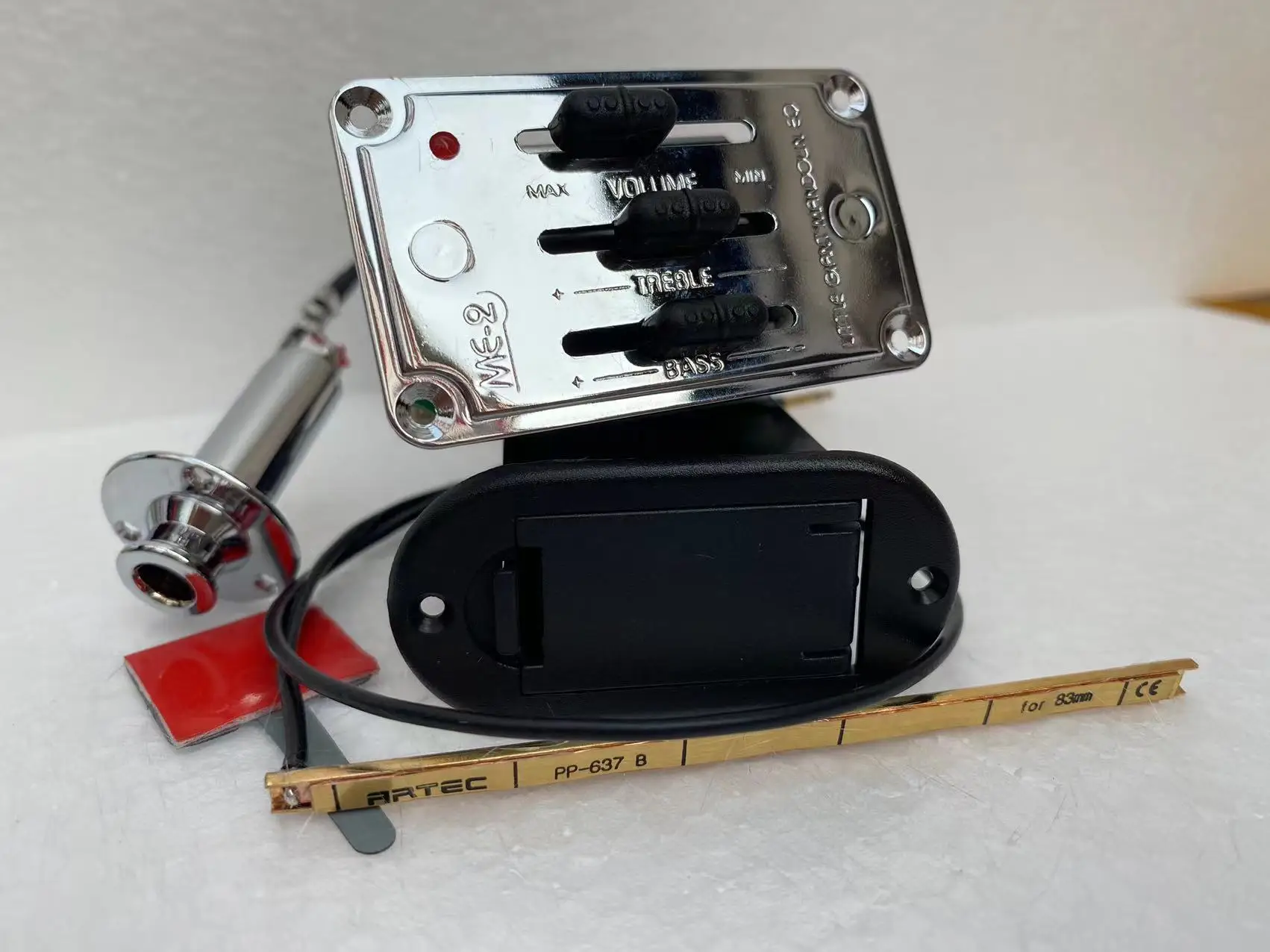 Artec 2 band EQ include 9 V battery case saddle pickup for Slim body guitars and MandolinsME2