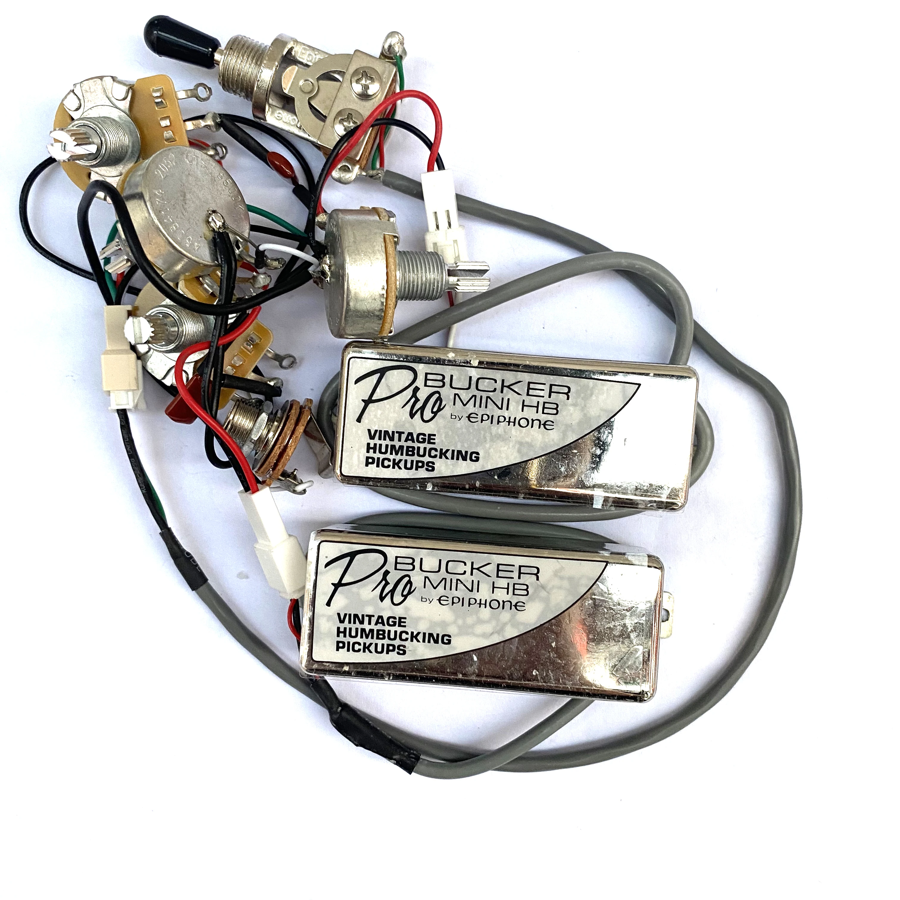 MINI EPI ProBucker Electric Guitar Pickups With Pro Wiring Harness Potsw 3Way Switches FB720NI2