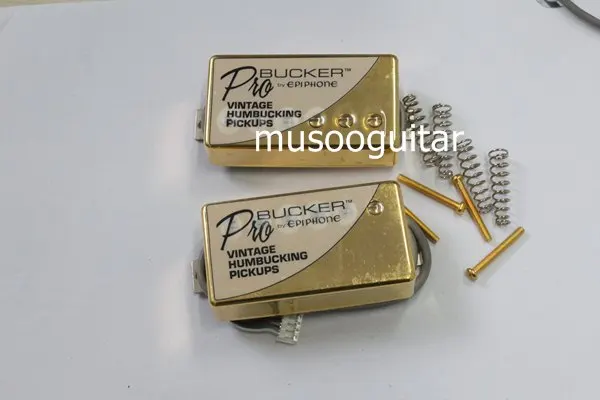 ProBucker Passive Neck and Bridge Pickups in gold color