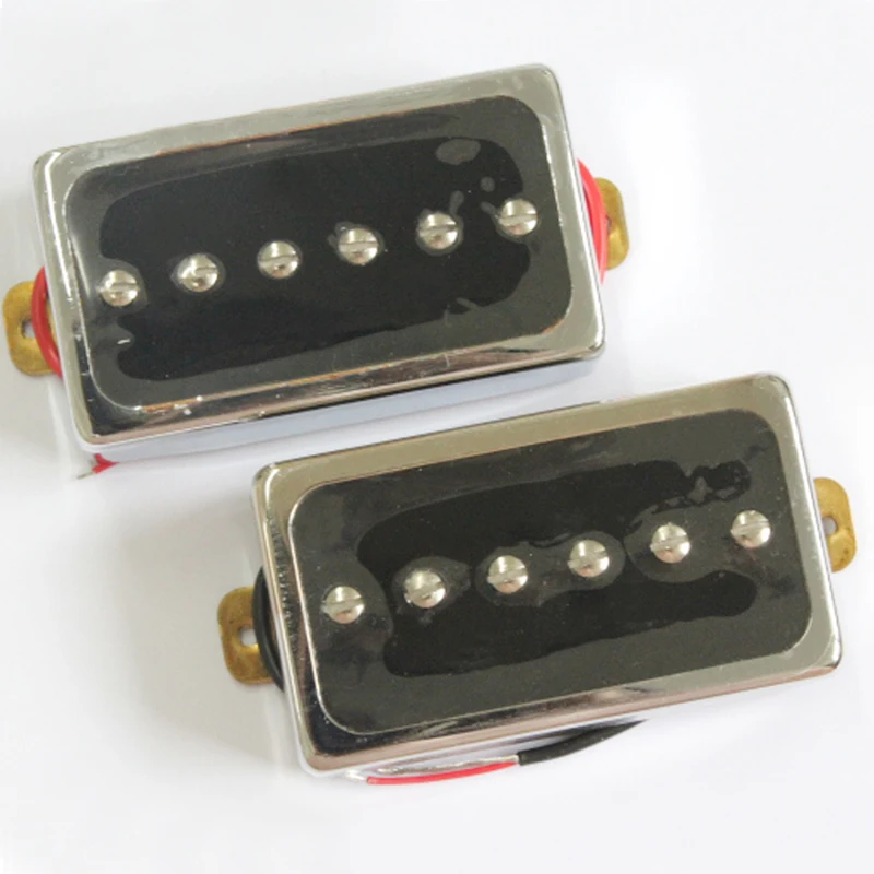 N B 1set guitar pickups Chrome humbucker guitar pickups with iIvory pickup rings