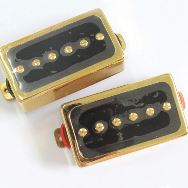 N B 1set guitar pickups Gold humbucker guitar pickups with iIvory pickup rings